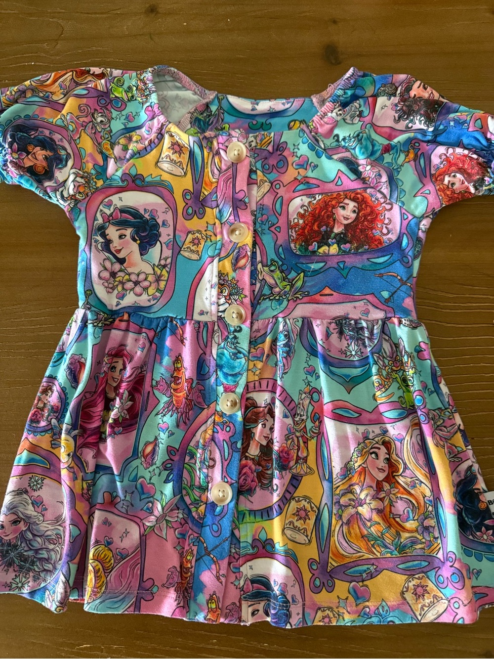 Bamboo' Multicolor Disney Princess Button-Front tunic/dress